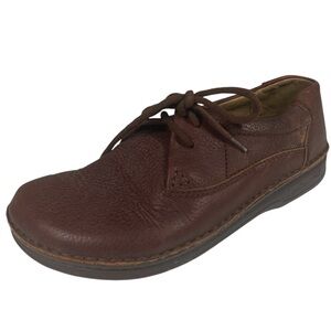 New Birkenstock Memphis Closed Toe Shoes Brown Leather 38 L 7 M 5 Regular Width